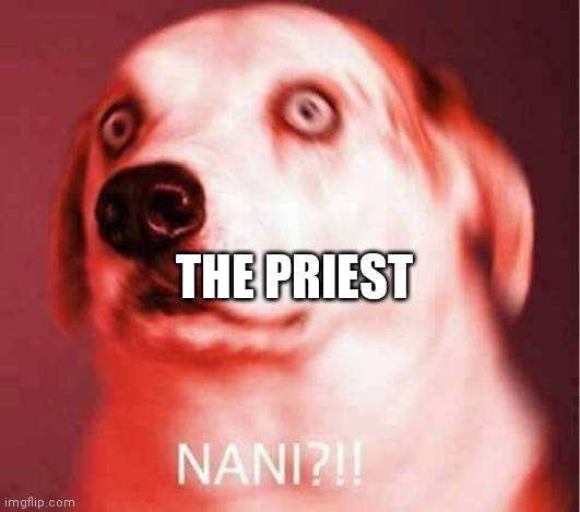 Nani? | THE PRIEST | image tagged in nani | made w/ Imgflip meme maker