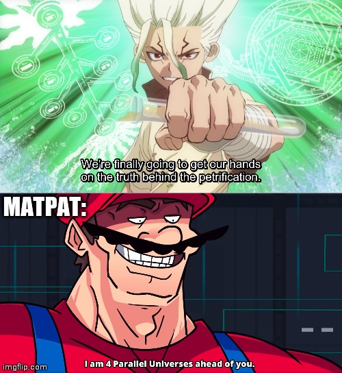 Senku | MATPAT: | image tagged in anime,youtube,matpat | made w/ Imgflip meme maker