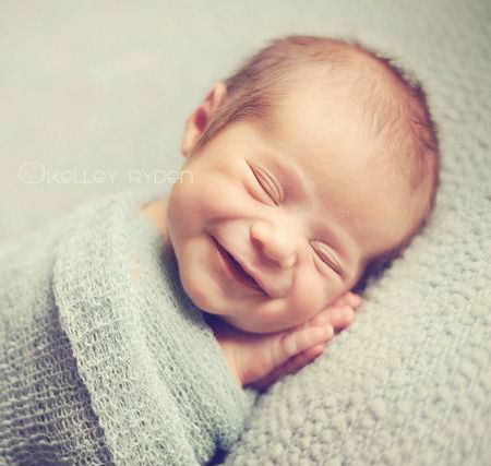 High Quality Baby sleeping smiling laughing 2 Blank Meme Template