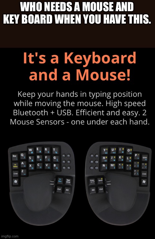 Just why | WHO NEEDS A MOUSE AND KEY BOARD WHEN YOU HAVE THIS. | image tagged in memes,funny | made w/ Imgflip meme maker
