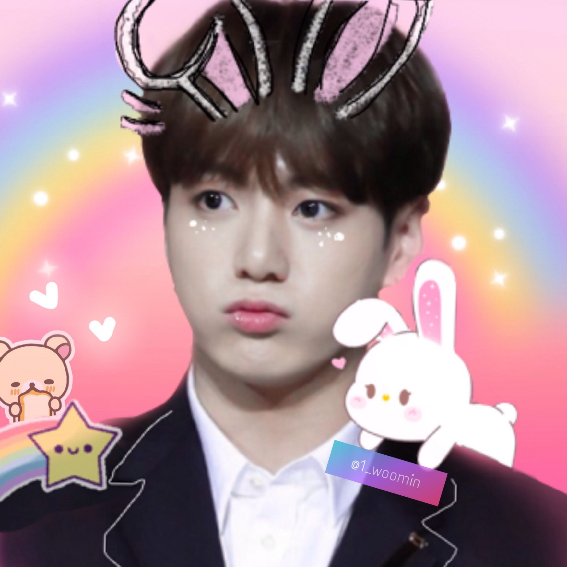 Jungkook the Adorable Bunny Blank Template - Imgflip