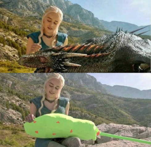 High Quality dragon in fiction vs dragon in reality Blank Meme Template
