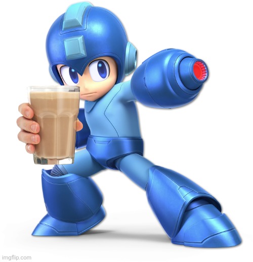 mega man gives you choccy | image tagged in megaman,choccy milk | made w/ Imgflip meme maker