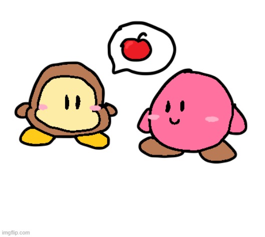 guess what are they talking about -w- | image tagged in drawings,kirby | made w/ Imgflip meme maker