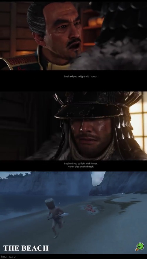 image tagged in gaming,ghost of tsushima,youtube | made w/ Imgflip meme maker