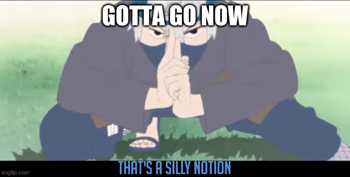 Silly Notion (remade) | GOTTA GO NOW | image tagged in silly notion remade | made w/ Imgflip meme maker