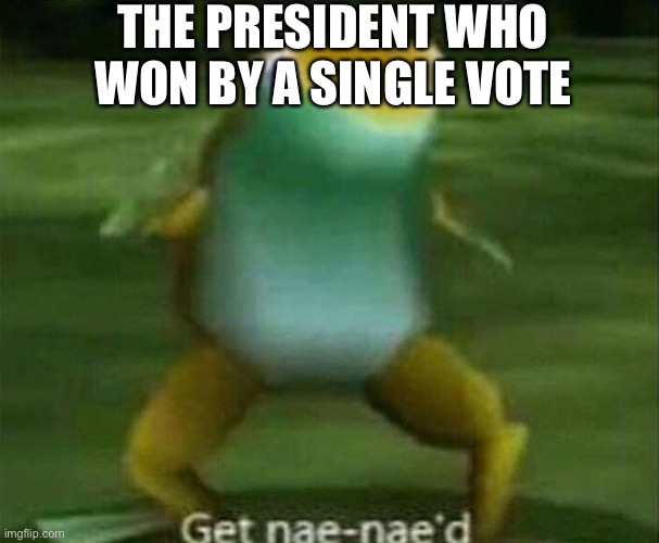 Hurting you in that wae lmao | THE PRESIDENT WHO WON BY A SINGLE VOTE | image tagged in get nae-nae'd | made w/ Imgflip meme maker