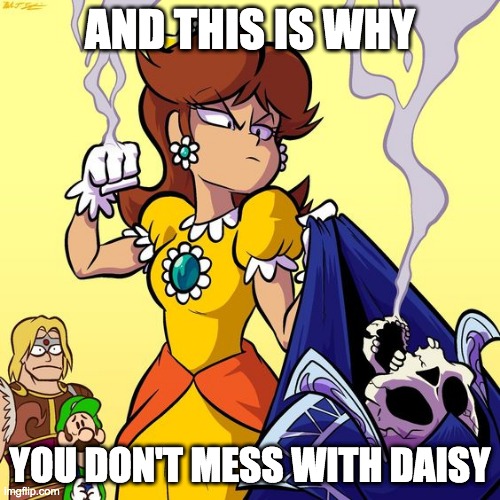 And This Is Why You Don't Mess With Daisy | AND THIS IS WHY; YOU DON'T MESS WITH DAISY | image tagged in mario,super smash bros | made w/ Imgflip meme maker
