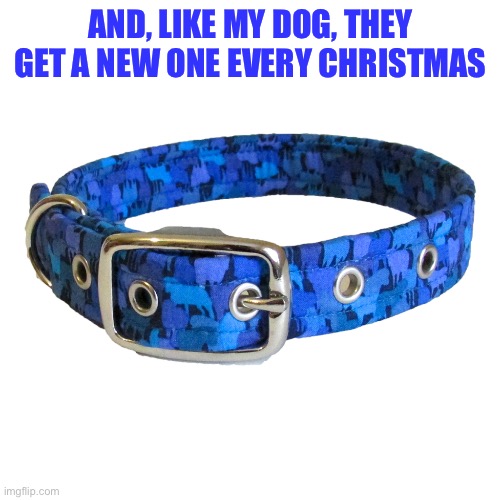 AND, LIKE MY DOG, THEY GET A NEW ONE EVERY CHRISTMAS | made w/ Imgflip meme maker