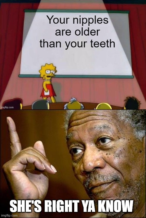 SHE'S RIGHT YA KNOW | image tagged in this morgan freeman | made w/ Imgflip meme maker