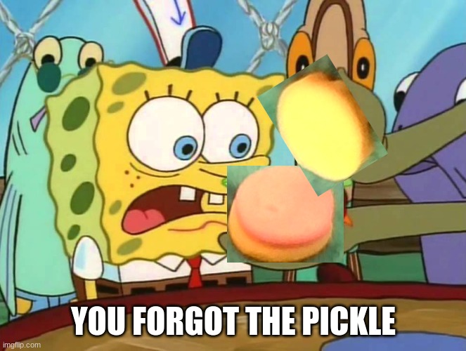 you forgot the X | YOU FORGOT THE PICKLE | image tagged in you forgot the x,pickle | made w/ Imgflip meme maker