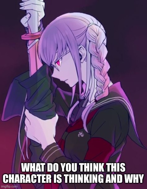 Peko pekoyama | WHAT DO YOU THINK THIS CHARACTER IS THINKING AND WHY | made w/ Imgflip meme maker