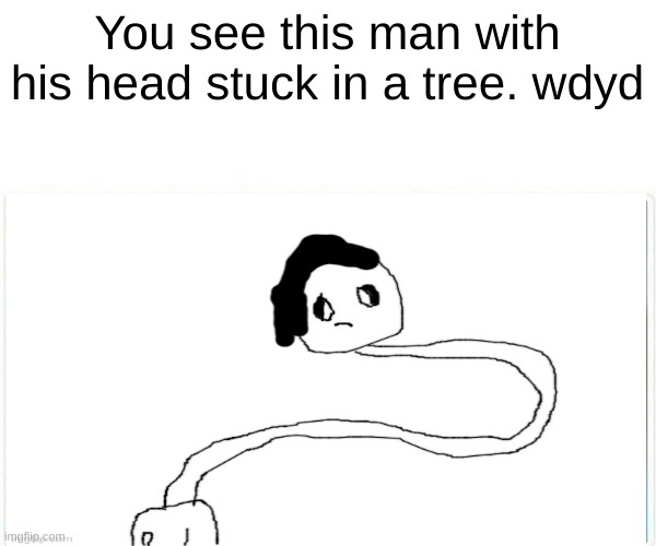 Meet cory | You see this man with his head stuck in a tree. wdyd | made w/ Imgflip meme maker