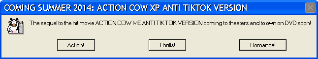 ACTION COW ANTI TIKTOK VERSION Blank Meme Template