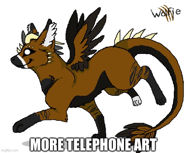 I love her so much (Art not mine) | MORE TELEPHONE ART | image tagged in furry,telephone | made w/ Imgflip meme maker