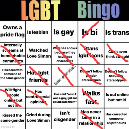 Bingo (revised) | image tagged in lgbtq bingo | made w/ Imgflip meme maker