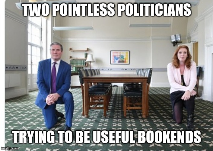 Taking the knee | TWO POINTLESS POLITICIANS; TRYING TO BE USEFUL BOOKENDS | image tagged in political meme | made w/ Imgflip meme maker