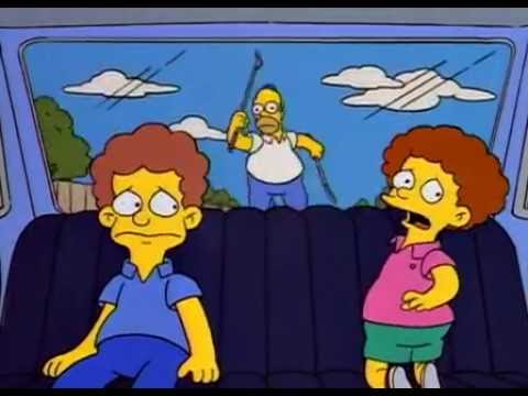Homer chasing Flanders Blank Meme Template