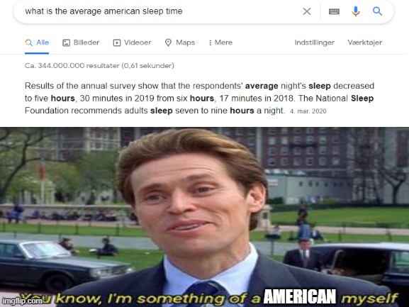 American sleep | AMERICAN | image tagged in you know i'm something of a scientist myself | made w/ Imgflip meme maker