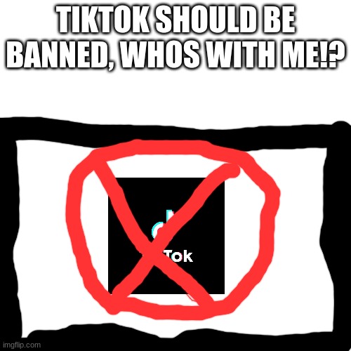 Are You Guys With Me | TIKTOK SHOULD BE BANNED, WHOS WITH ME!? | image tagged in memes,blank transparent square,tiktok sucks,tiktok must die | made w/ Imgflip meme maker
