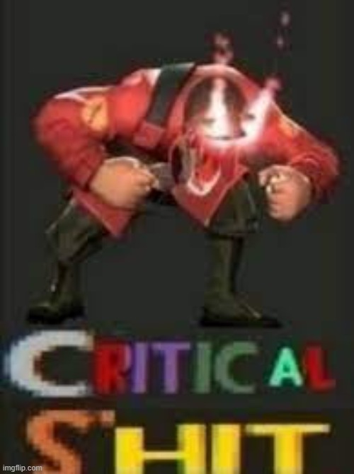 CRITICAL SHIT | image tagged in critical shit | made w/ Imgflip meme maker