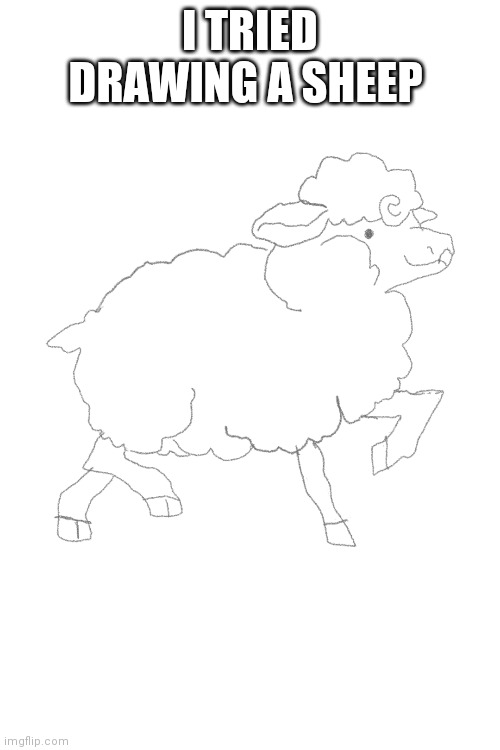 I TRIED DRAWING A SHEEP | made w/ Imgflip meme maker