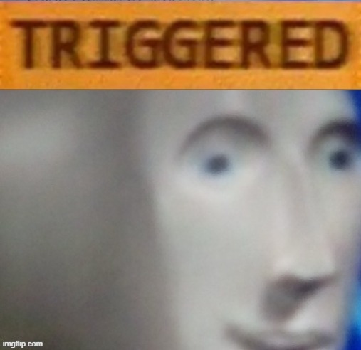 Meme man triggered super close-up | image tagged in meme man triggered | made w/ Imgflip meme maker