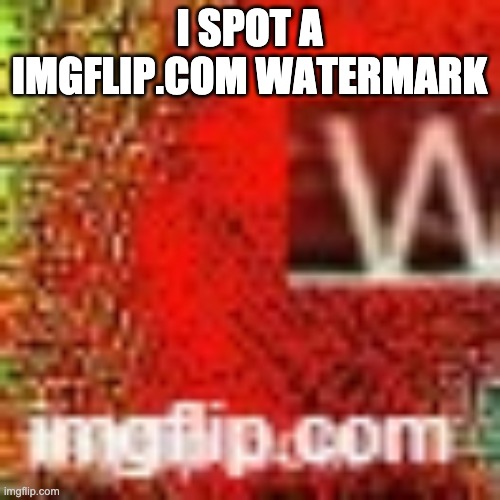 I SPOT A IMGFLIP.COM WATERMARK | made w/ Imgflip meme maker