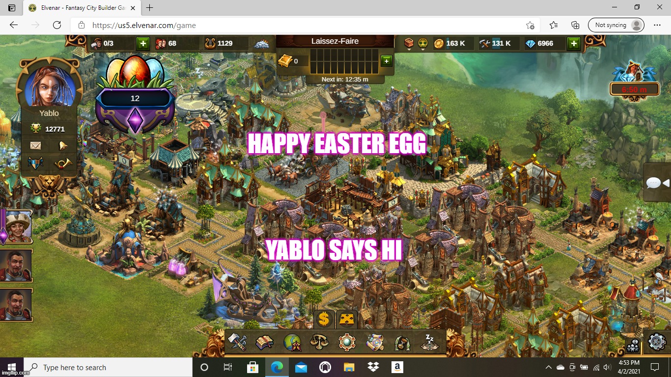 HAPPY EASTER EGG; YABLO SAYS HI | made w/ Imgflip meme maker