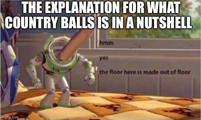 hmm yes the floor here is made out of floor | THE EXPLANATION FOR WHAT COUNTRY BALLS IS IN A NUTSHELL | image tagged in hmm yes the floor here is made out of floor | made w/ Imgflip meme maker