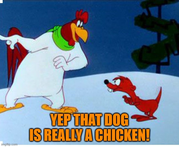  YEP THAT DOG IS REALLY A CHICKEN! | made w/ Imgflip meme maker