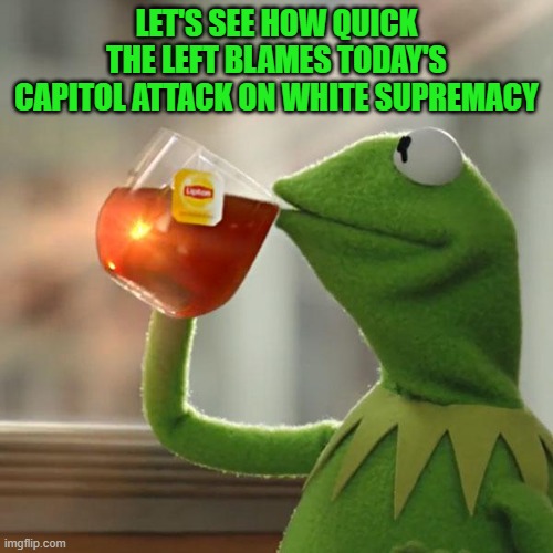 A black Muslim rammed his car into Capitol police, killing one, but the left will claim it was the white man's fault. | LET'S SEE HOW QUICK THE LEFT BLAMES TODAY'S CAPITOL ATTACK ON WHITE SUPREMACY | image tagged in memes,but that's none of my business,kermit the frog | made w/ Imgflip meme maker