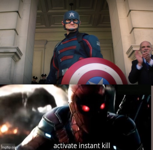 I do not approve of the death threats toward the actor tho. That is completely unacceptable and stupid. :/ | image tagged in falcon and the winter soldier u s agent 4,humor switch activated,marvel | made w/ Imgflip meme maker