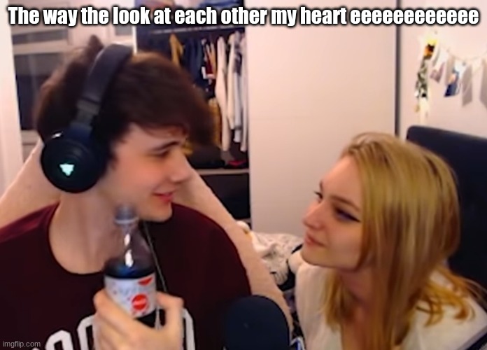The way the look at each other my heart eeeeeeeeeeee | made w/ Imgflip meme maker