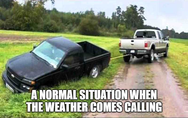A NORMAL SITUATION WHEN THE WEATHER COMES CALLING | made w/ Imgflip meme maker