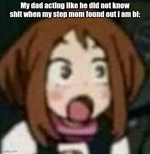 My dad acting like he did not know shit when my step mom found out i am bi: | made w/ Imgflip meme maker