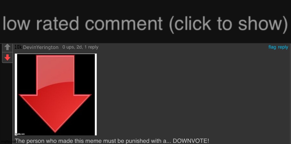 This guy didn't read the TOS yet... | image tagged in low rated comment dark mode version | made w/ Imgflip meme maker