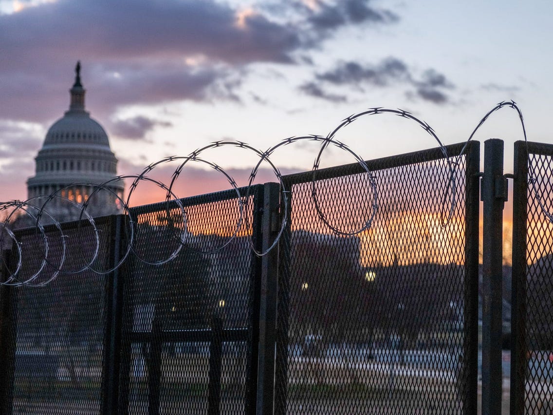 Capitol Building Fence Blank Meme Template