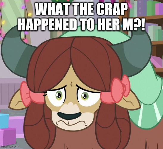 WHAT THE CRAP HAPPENED TO HER M?! | made w/ Imgflip meme maker