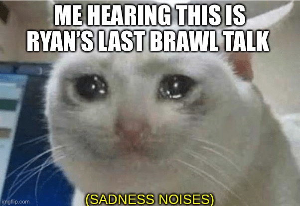 sadness noises | ME HEARING THIS IS RYAN’S LAST BRAWL TALK | image tagged in sadness noises | made w/ Imgflip meme maker
