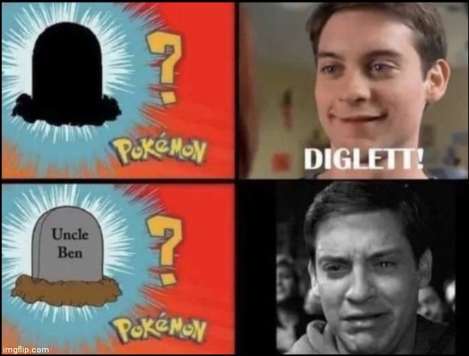 Uncle ben.... | image tagged in pokemon,peter parker | made w/ Imgflip meme maker
