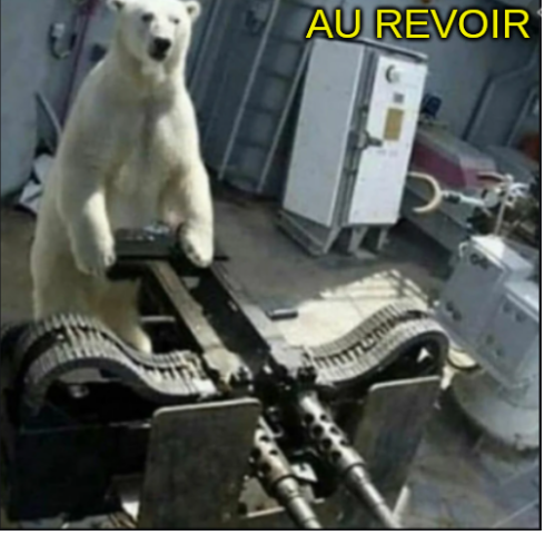 polar bear au revoir Blank Meme Template