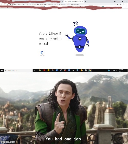 no allow button | made w/ Imgflip meme maker