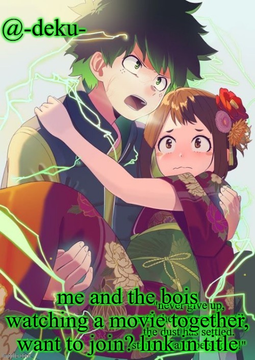 https://app.tutturu.tv/servers/Um9vbQ7xQDXeUlQEamj1LVCR4bQA | me and the bois watching a movie together, want to join? link in title | made w/ Imgflip meme maker