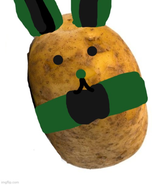 I used the green temperary fur dye ._. | image tagged in i am a potato | made w/ Imgflip meme maker