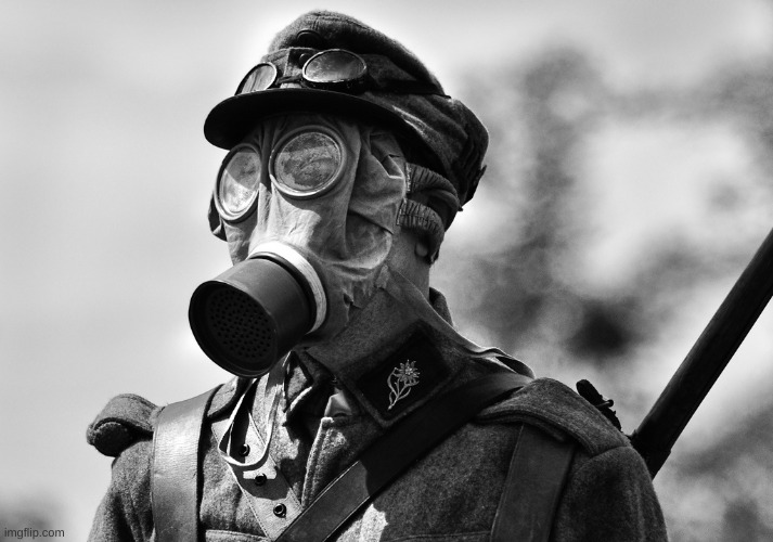 Smells Like Chemicals | image tagged in ww1 gas mask | made w/ Imgflip meme maker