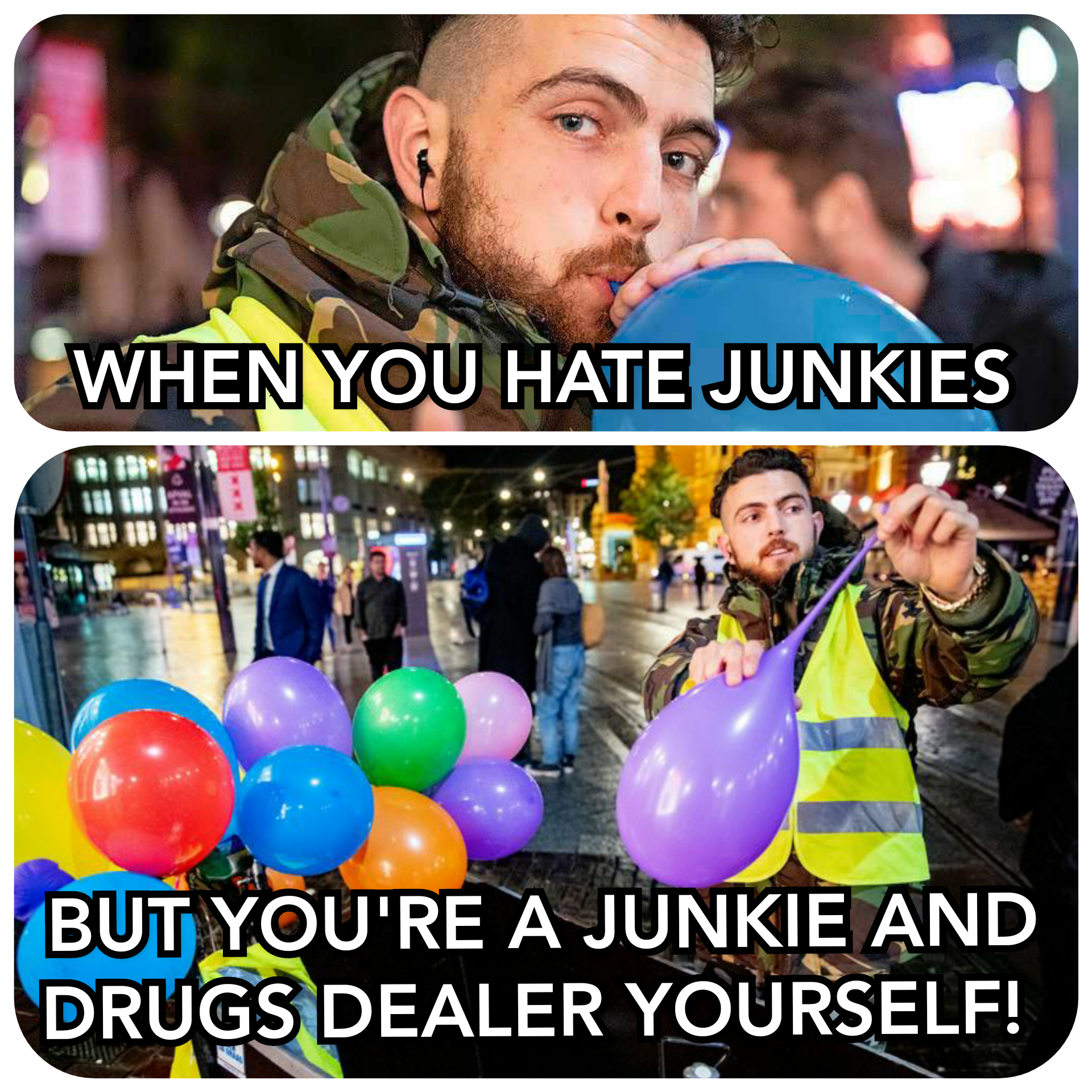 High Quality WHEN YOU HATE JUNKIES..!? Blank Meme Template