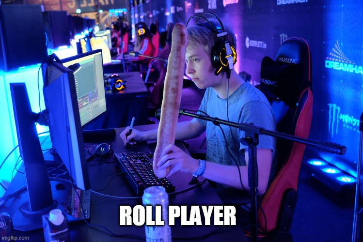 roll player | ROLL PLAYER | image tagged in role play | made w/ Imgflip meme maker