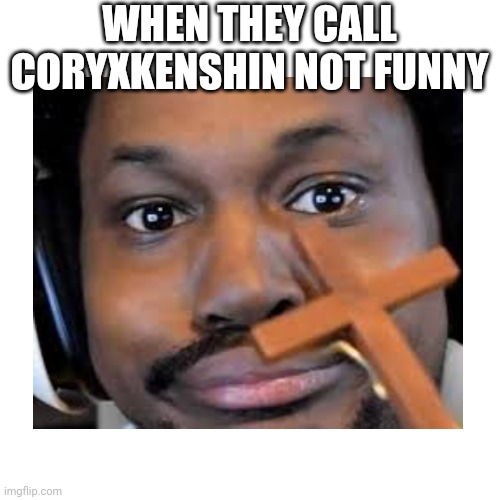 I forgot about this 5 days ago- | WHEN THEY CALL CORYXKENSHIN NOT FUNNY | image tagged in lolz | made w/ Imgflip meme maker