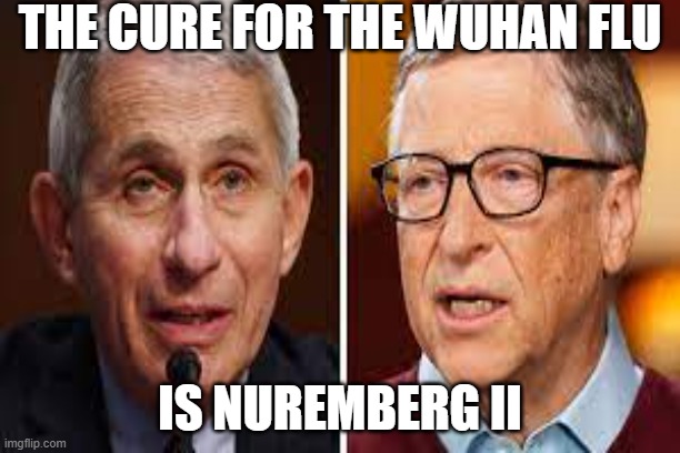 Wuhan Flu | THE CURE FOR THE WUHAN FLU; IS NUREMBERG II | image tagged in healthcare | made w/ Imgflip meme maker